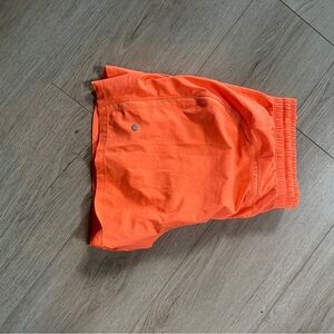 Men's Orange Athletic Shorts